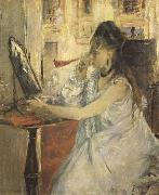 Berthe Morisot Young Woman Powdering Herself (mk09) china oil painting reproduction